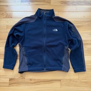 The North Face Norris Midweight Full Zip Navy Blue  Fleece Jacket Mens Medium